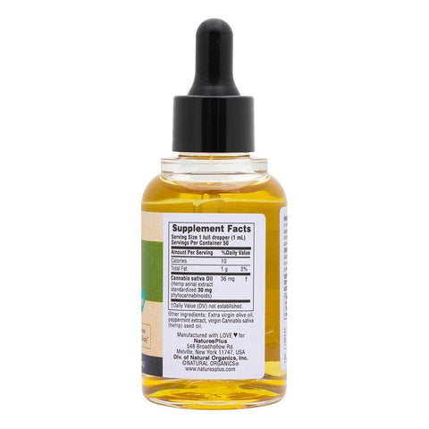 HempCeutix Pure 1500 CBD Oil Tincture - Mint Flavor (6 Pack) Supplement Facts