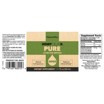 HempCeutix Pure 3000 CBD Oil Tincture (6 Pack) - Hempceutix