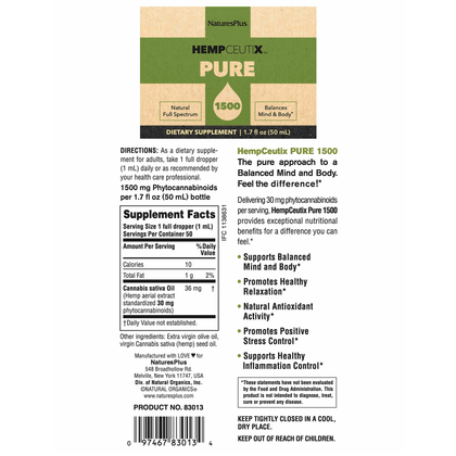 HempCeutix Pure CBD 1500 Oil Tincture (6 Pack) - Hempceutix